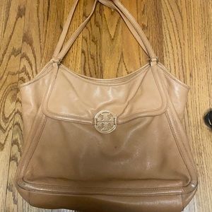 Tory Burch Large camel leather Tote
